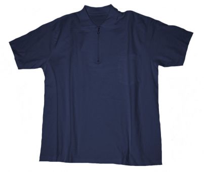 Polo T-Shirt m. Zip u. Tasche, marine 